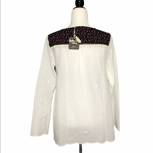 🆕matilda Jane White Snow Globe Eyelet Long Sleeve - Picture 9 of 13